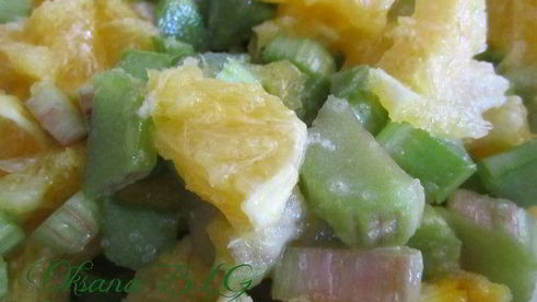 пицца десертная апельсин и ревень