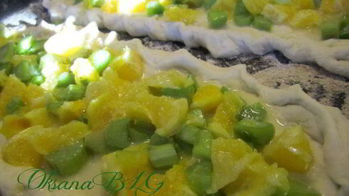 пицца десертная апельсин и ревень