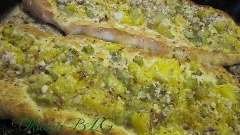 пицца десертная апельсин и ревень