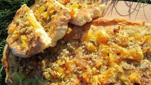 пицца десертная апельсин и ревень