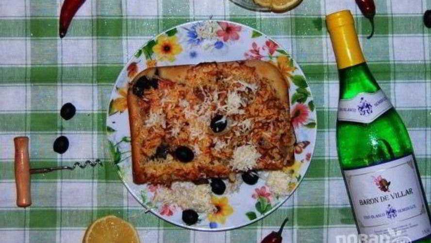 Рецепт пицца из пирожкового теста