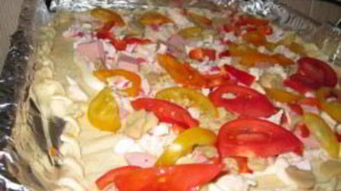 пицца из слоеного теста