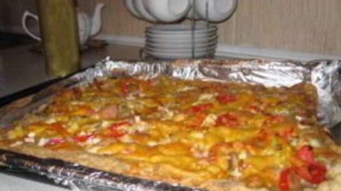 пицца из слоеного теста