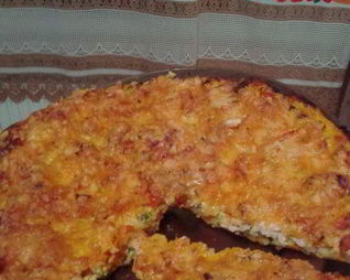 Пицца из тыквы с курицей