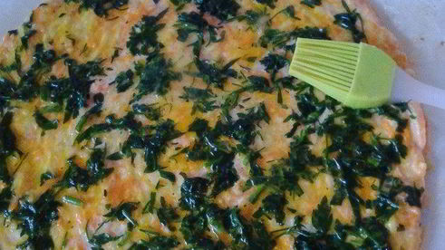 пицца из тыквы с курицей