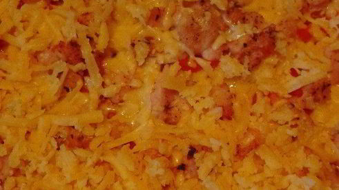 пицца из тыквы с курицей