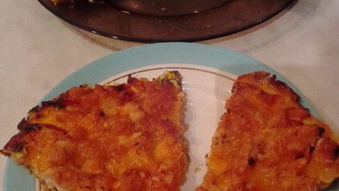 пицца из тыквы с курицей