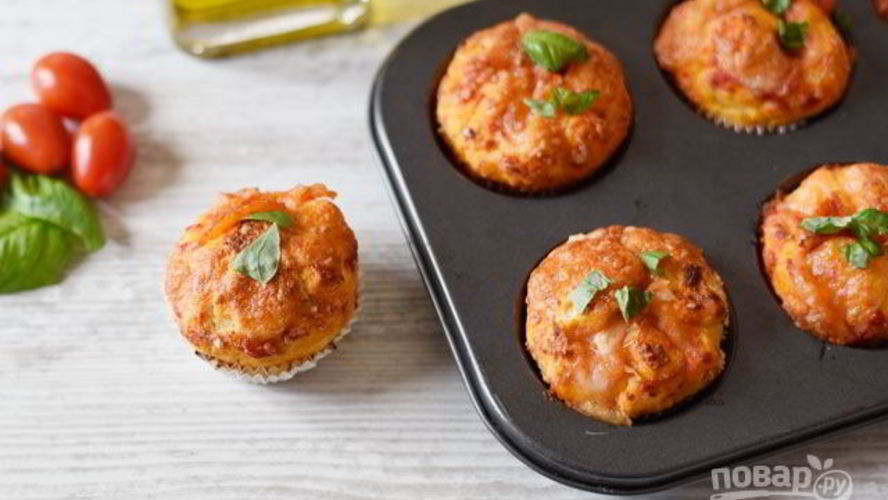 Рецепт пицца-маффины