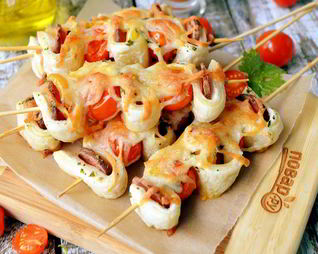 Пицца на шпажках