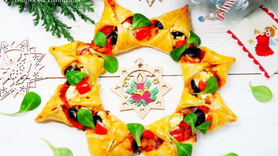 Рецепт пицца рождественский венок
