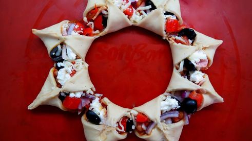 пицца рождественский венок