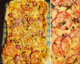 Пицца с беконом и каперсами