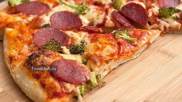 Рецепт Пицца с колбасой и брокколи