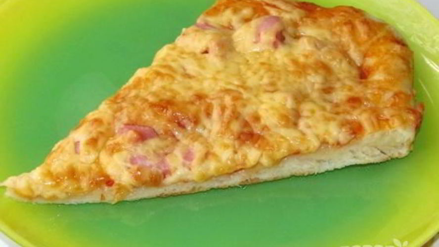 Рецепт пицца с колбасой на дрожжевом тесте