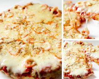 Пицца с креветками