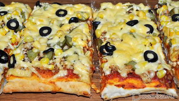 Рецепт Пицца с куриным фаршем