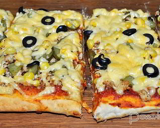 Пицца с куриным фаршем