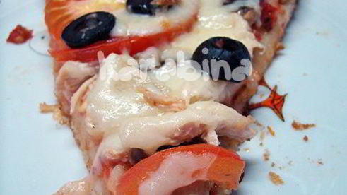 пицца с курицей и грибами