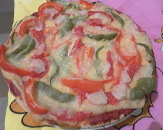 Пицца с курицей и сыром