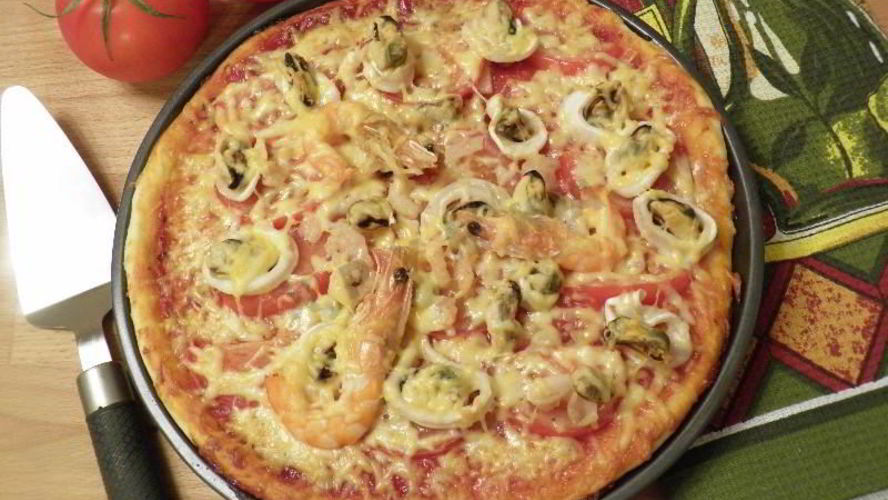 Рецепт пицца с морепродуктами в духовке