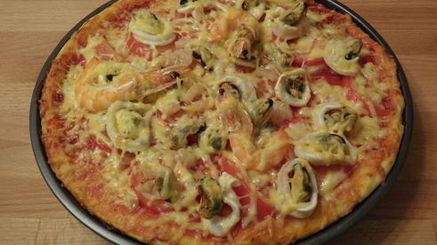 пицца с морепродуктами в духовке