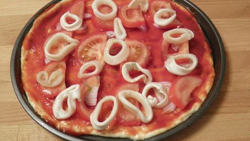 пицца с морепродуктами в духовке