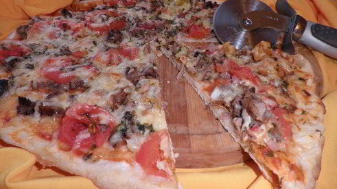 пицца с мясом