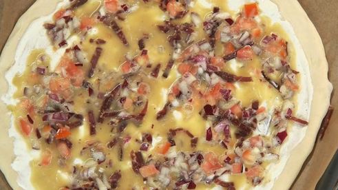 пицца с омлетом