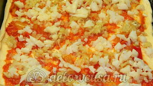 пицца с овощами