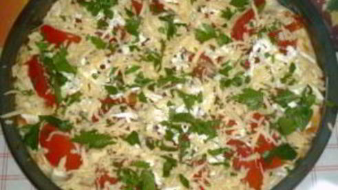 пицца с вешенками и кукурузой