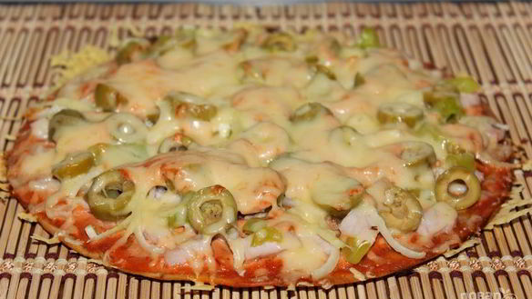 Рецепт Пицца в духовке без дрожжей