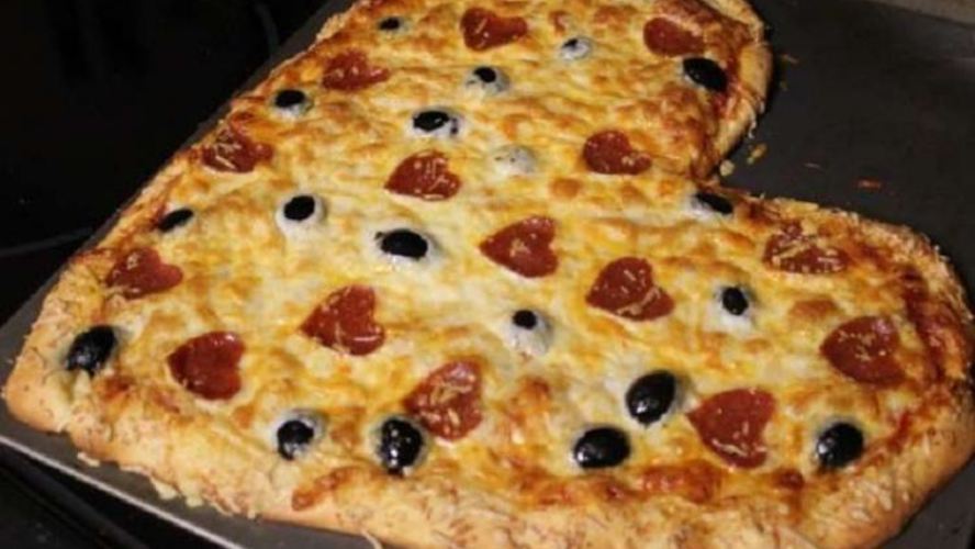 Рецепт пицца в форме сердца