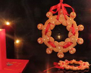 Рождественский венок пряничный