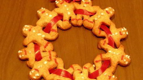 рождественский венок пряничный