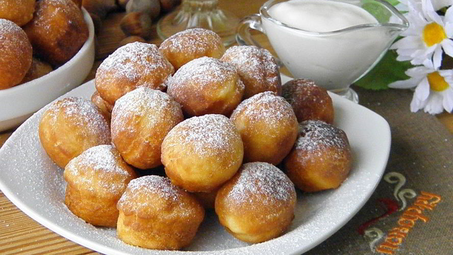 Рецепт пышки на кефире, жаренные на сковороде