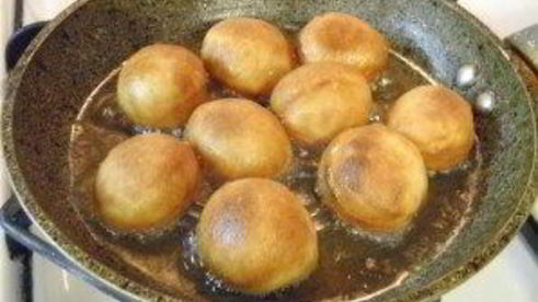 пышки на кефире, жаренные на сковороде