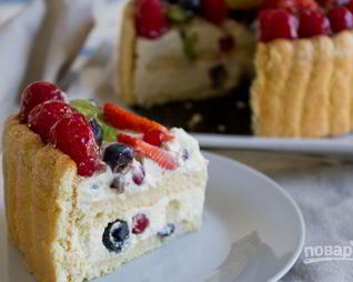 Бисквитная шарлотка