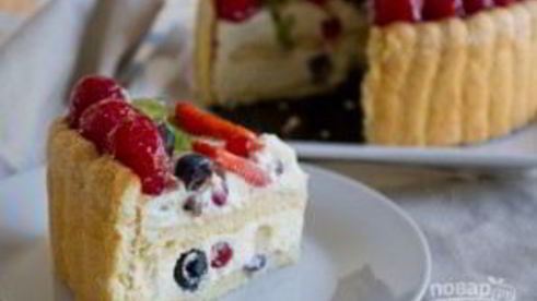 бисквитная шарлотка