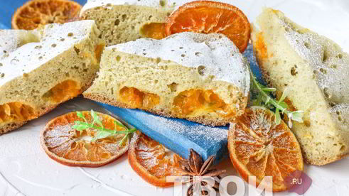 шарлотка из мандаринов