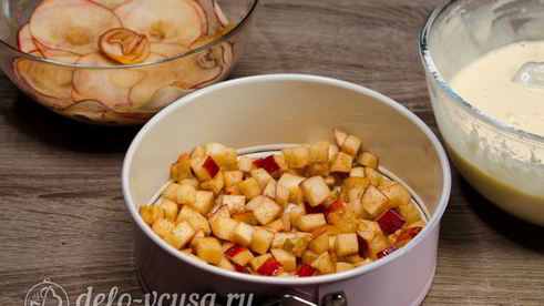 шарлотка с розами из яблок