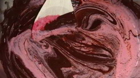 шарлотка с шоколадно-малиновым муссом и воздушным ванильным кремом