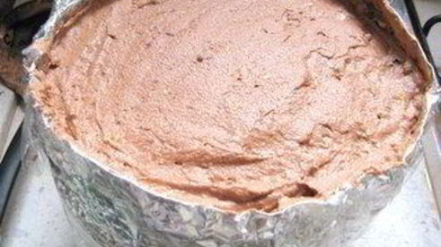 шарлотка с шоколадным суфле-глясе