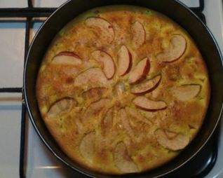 Шарлотка с яблоками быстро