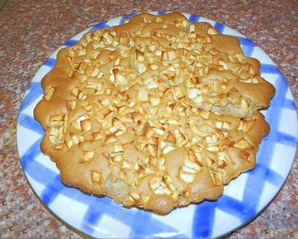 Шарлотка в микроволновке с яблоками