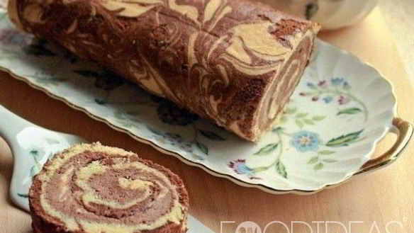 Рецепт Шоколадно-банановый рулет