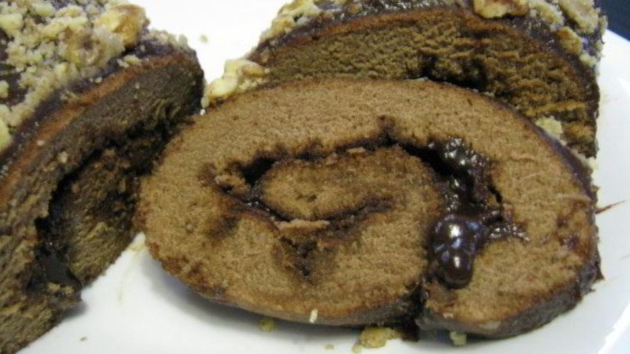 Рецепт шоколадно-ореховый рулет