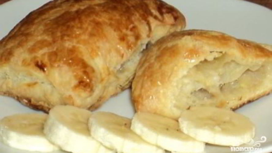 Рецепт слойки с бананом