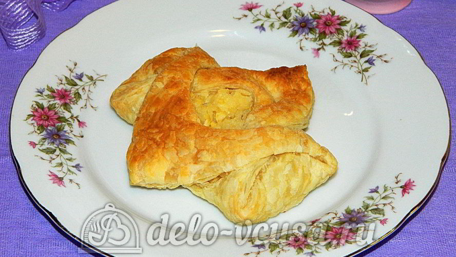 Рецепт слойки с яйцом и рисом