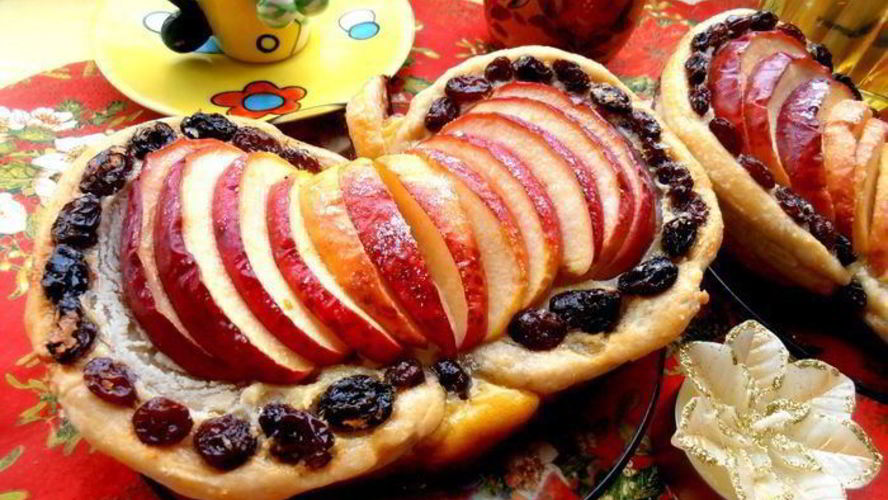 Рецепт слойки яблочко