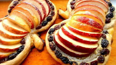 слойки яблочко